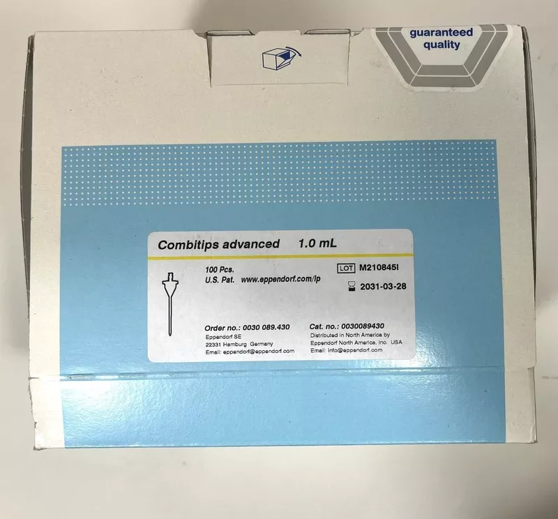Eppendorf Combitips Advanced 1.0 mL Tips 0030089430(4 Bags x 25 Pk.) NEW