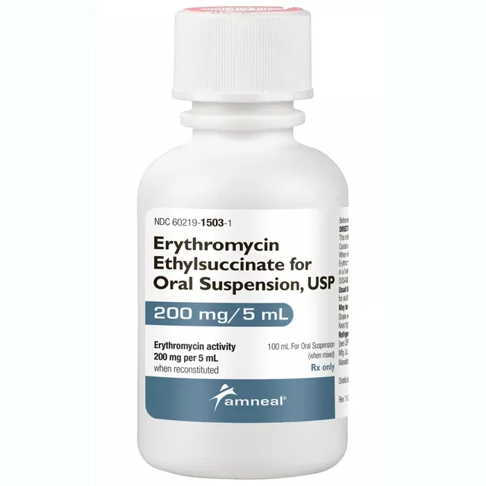 Erythromycin Ethylsuccinate Oral Solution 200 mg per 5 mL, 100 mL