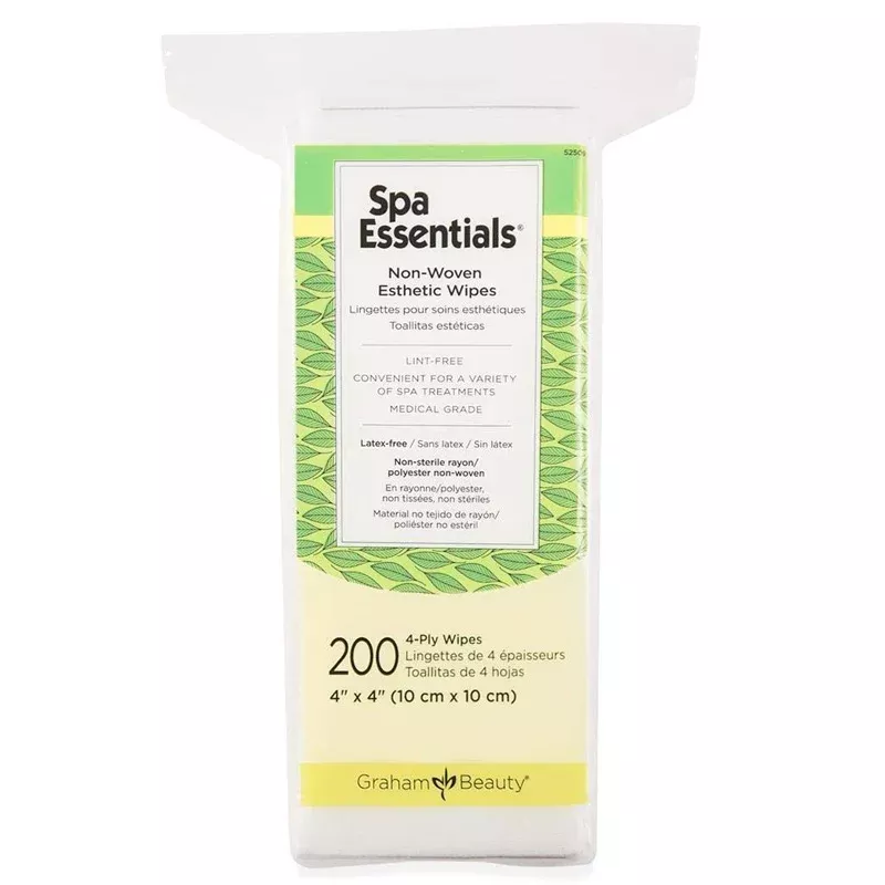 Esthetic Wipes Non-Woven 4 x 4 inch, 200/pack by Spa Essentials