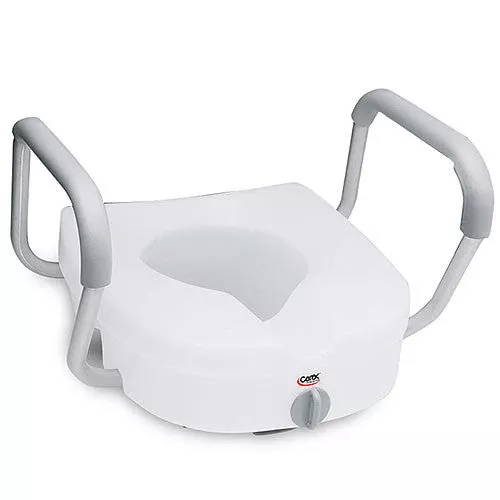 EZ Lock Raised Toilet Seat with Non Adjustable Handles