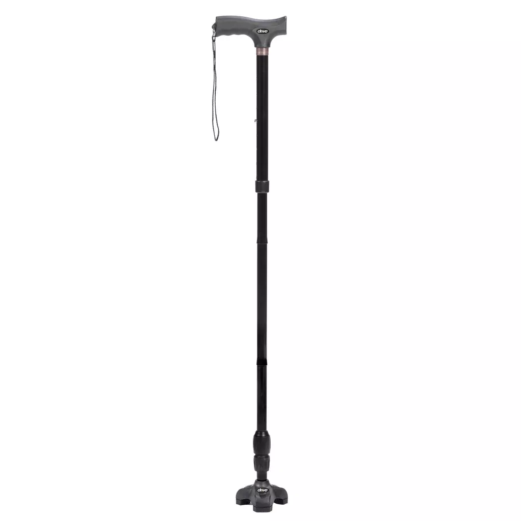 Flex N Go Adjustable Folding Cane with T Handle