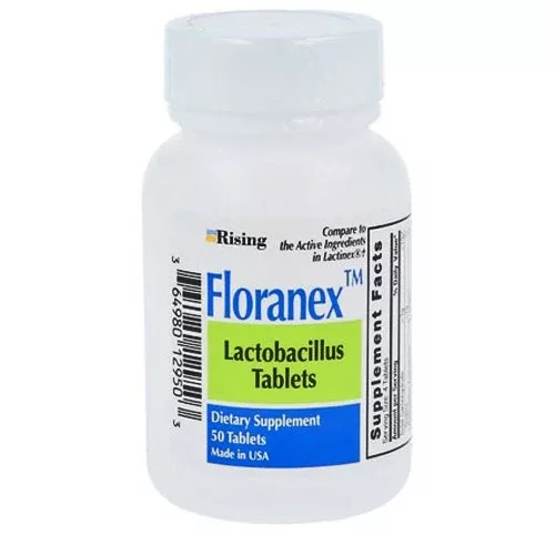 Floranex Probiotic Actobacillus Bulgaricus & Lactobacillus Acidophilus Tablets 50 Count