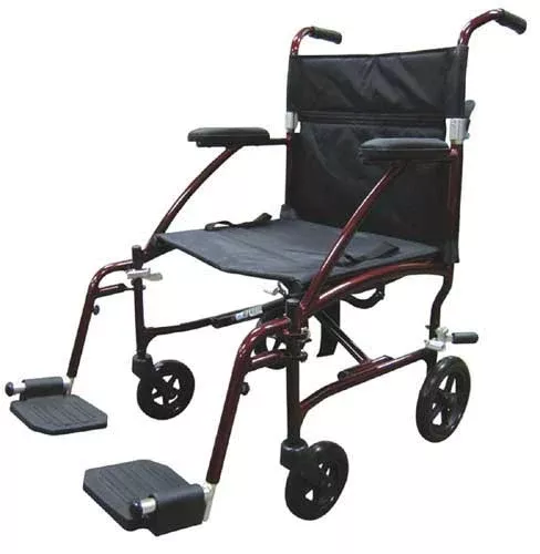 Fly-Lite Transport Chair Burgundy19