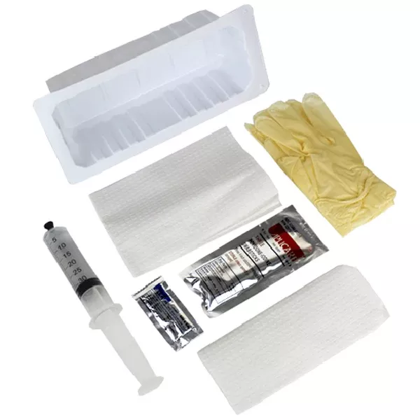 Foley Catheter Insertion Tray with 10cc Prefilled Syringe
