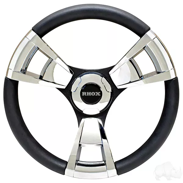 Fontana Steering Wheel, Chrome, EZGO Hub
