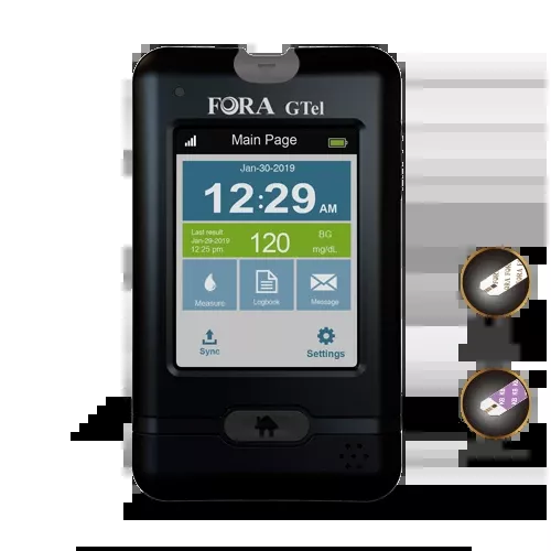 FORA GTel Multi-Functional Blood Glucose and Blood Ketone Monitoring System [4G LTE]