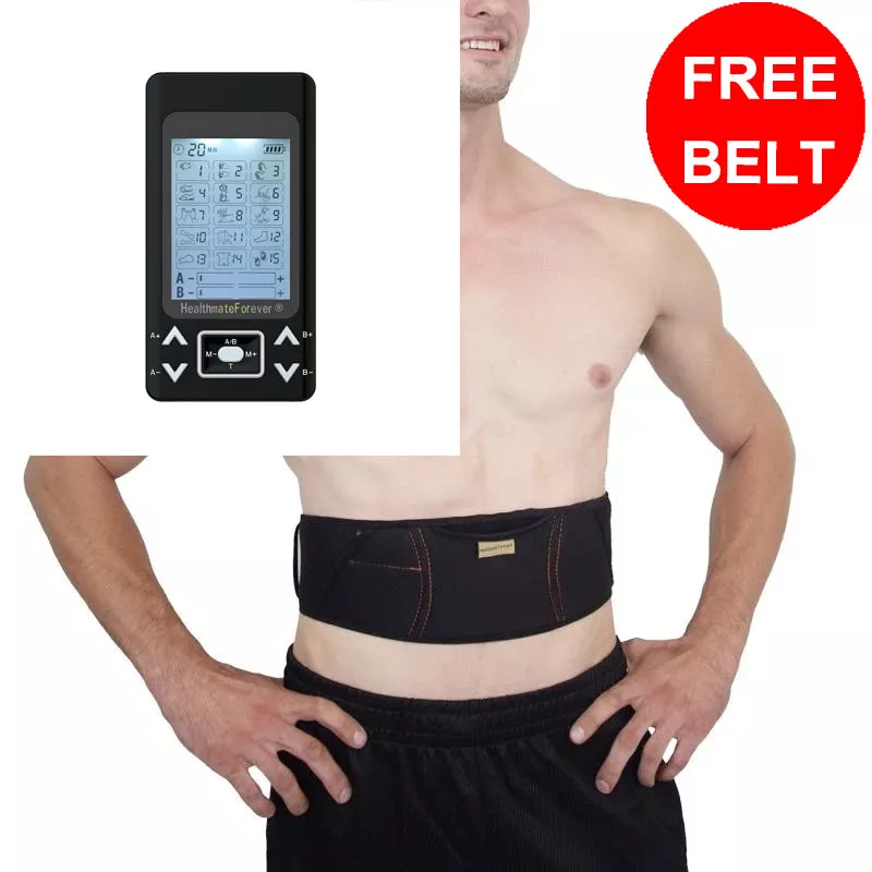 Free Massage Belt + PRO15AB2 Pain Relief TENS Unit & Muscle Stimulator - 2 Year Warranty