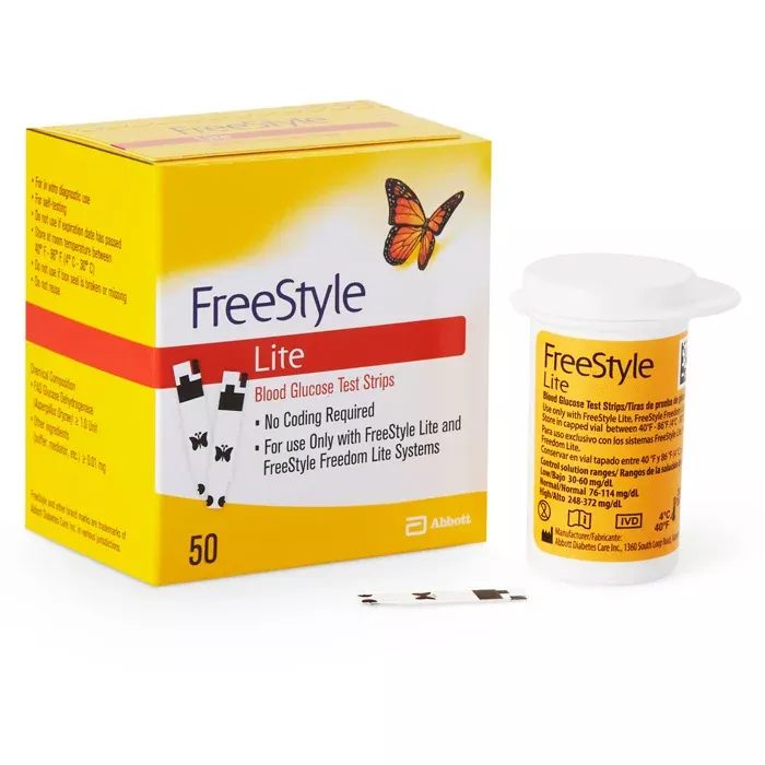FreeStyle Lite Blood Glucose Test Strips – 50 Count