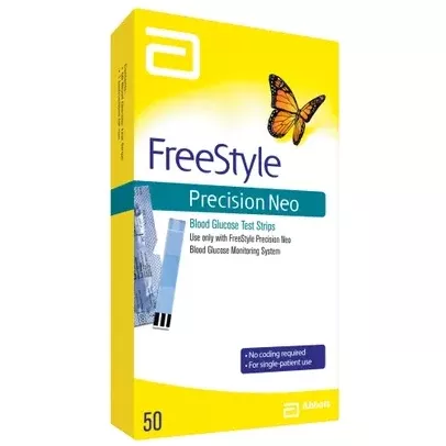 FreeStyle Precision Neo Blood Glucose Test Strips, 50 Count