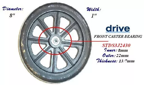 Front Wheel 8for 10952B & Cruiser WC(Each)