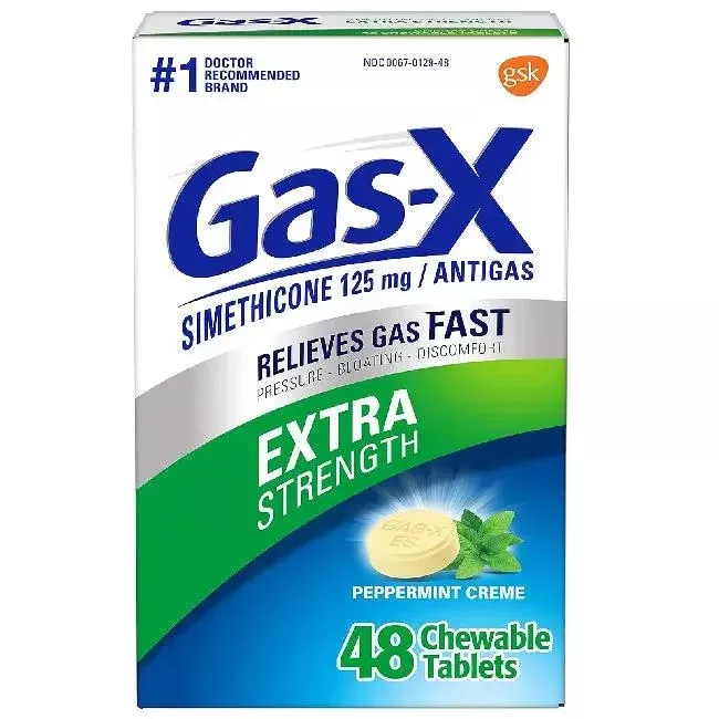 Gas X Chewable Gas & Bloating Relief Extra-Strength Tablets Peppermint Flavor 18 Count