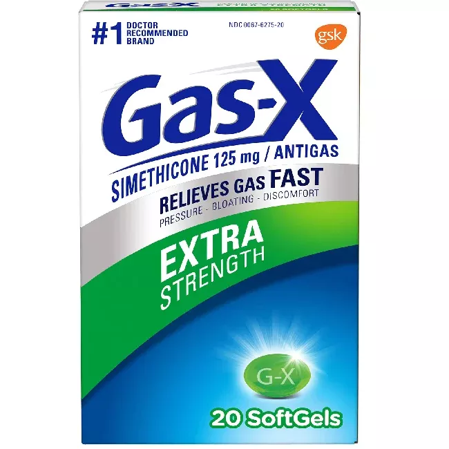 Gas-X Extra Strength Softgels 125 mg Peppermint Flavor 20 Count