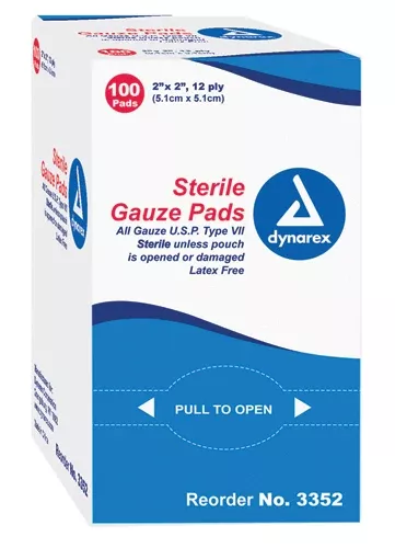 Gauze Sponges Ster-1's 4 x412ply Bx/100
