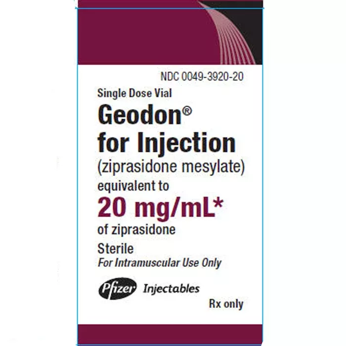 Geodon for Injection (Ziprasidone) 20mg, 10/box (Rx)