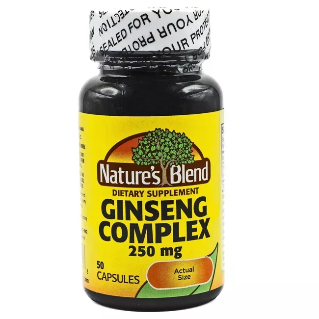 Ginseng Siberian 250mg Capsules by Nature's Blend, 50 Capsules
