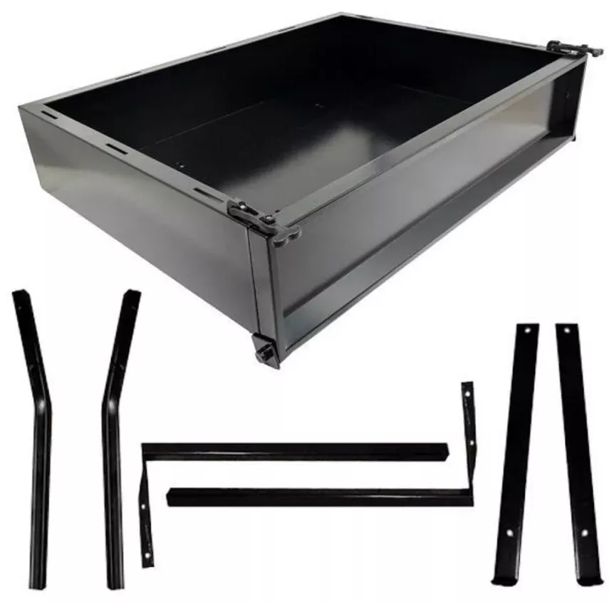 GTW Black Steel (Utility / Cargo Box) Kit for EZGO RXV (Years 2008 – Up)