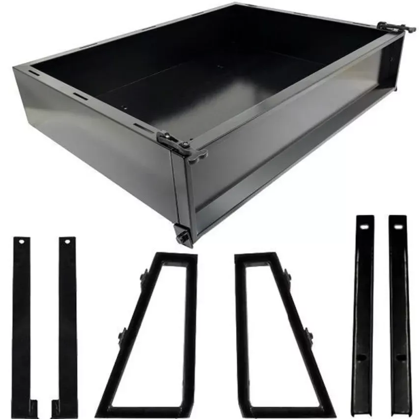 GTW Black Steel (Utility / Cargo Box) Kit for Yamaha Drive2 (Years 2016 – Up)