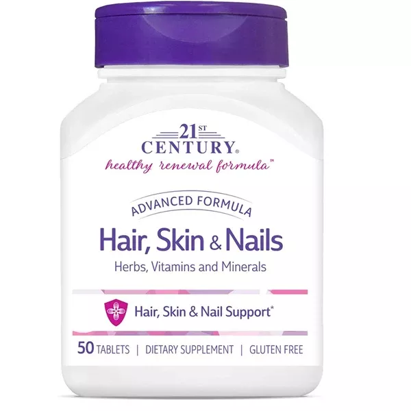 Hair, Skin & Nails Health Supplement Tablets 50 Count