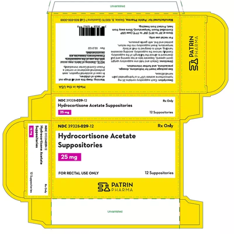 Hydrocortisone Acetate Rectal Suppositories 25mg, 12 Count (Rx)