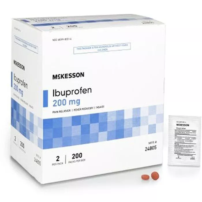 Ibuprofen Unit Dose Packets, 200 mg Strength Tablet (200 packs of 2)