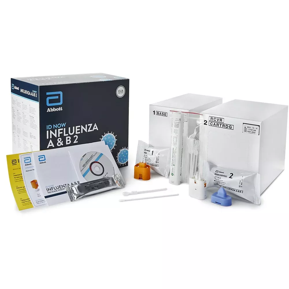 ID NOW Influenza A+B 2.0 Testing Kit Influenza Nasal Swab Sample 24/Box