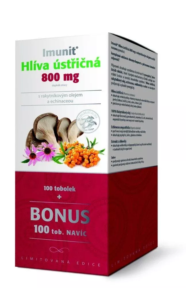 Imunit Oyster mushroom + buckthorn BIO 200 capsules 800 mg
