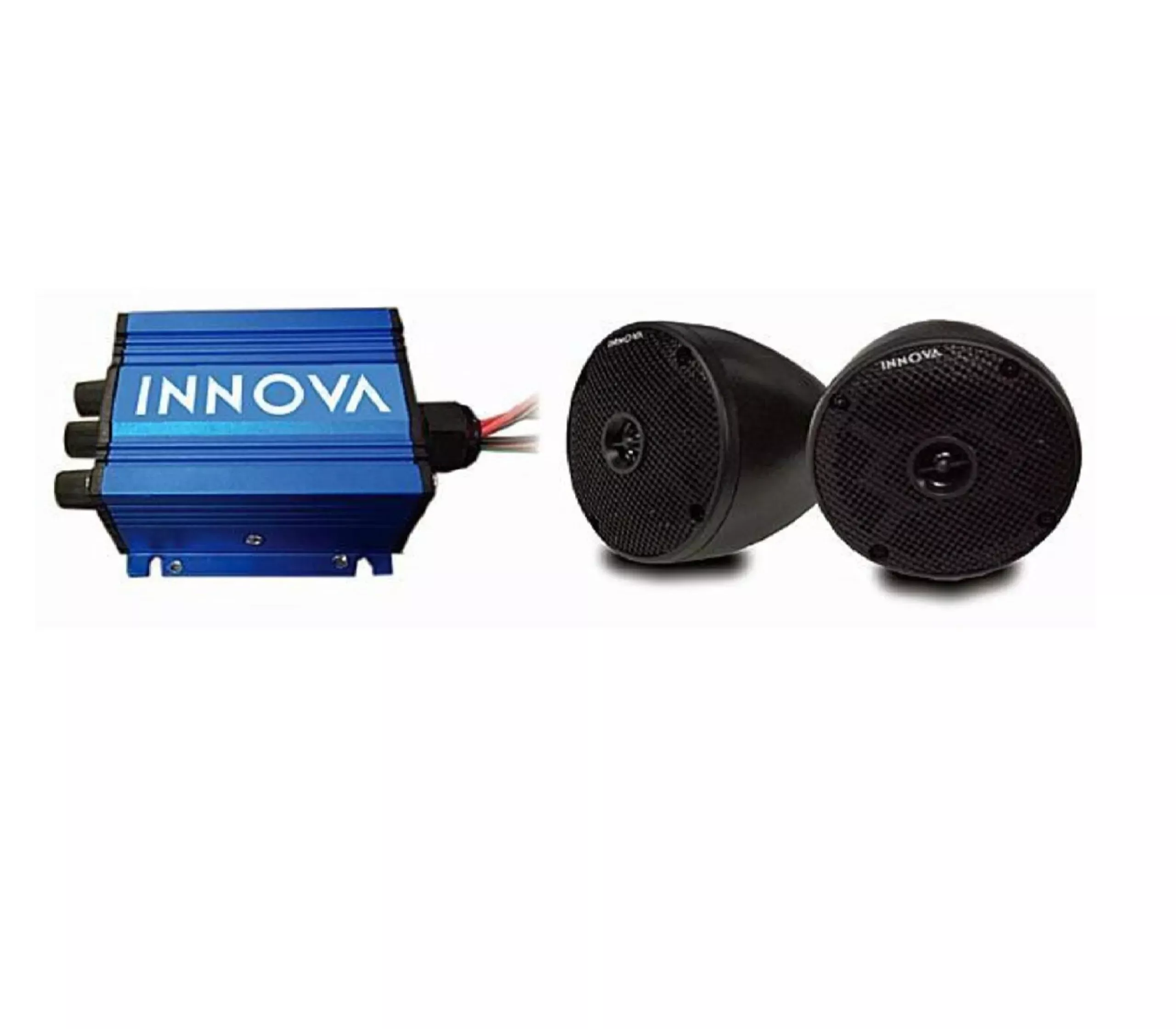 INNOVA 2 Cone and 2-Channel Mini-Amp with Bluetooth (Universal Fit)