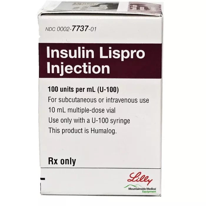 Insulin Lispro Injection U-100 Multiple Dose Vial 10 mL **Requires Refrigeration**