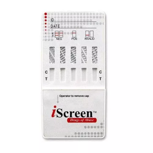 iScreen Double Dip Drug Test Card for Cocaine, Marijuana 25/Box