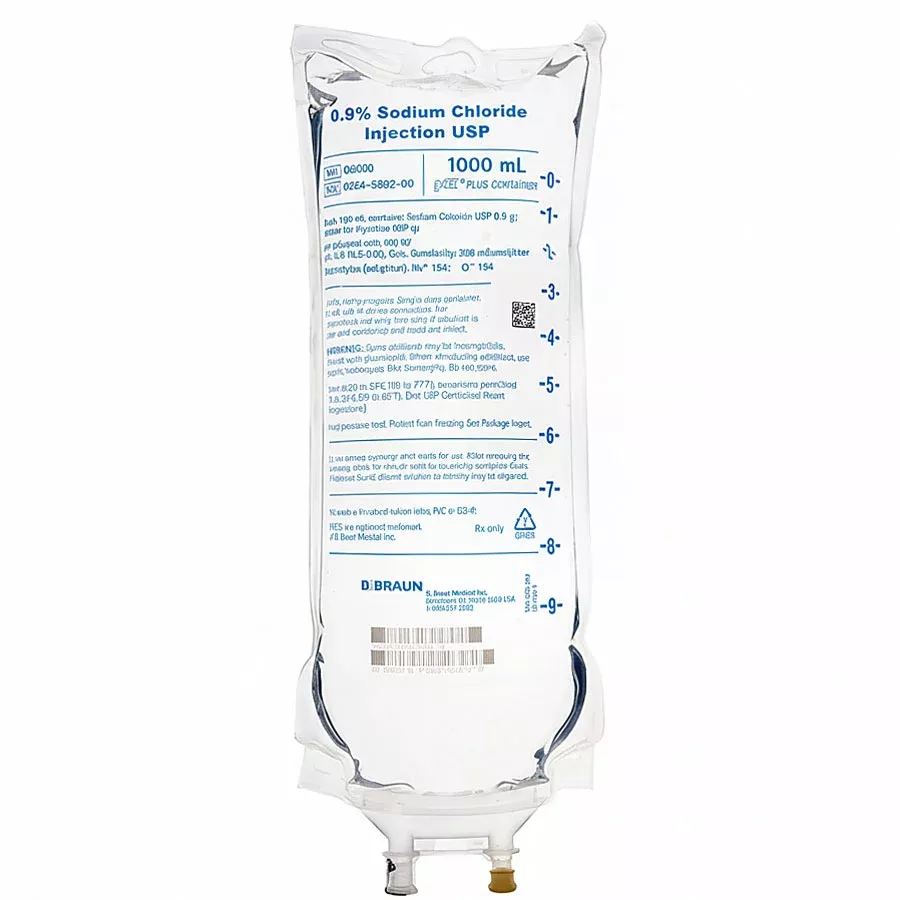 IV Bag Sodium Chloride 0.9% IV Solution Saline 1000 mL Bag (EACH) (Rx)