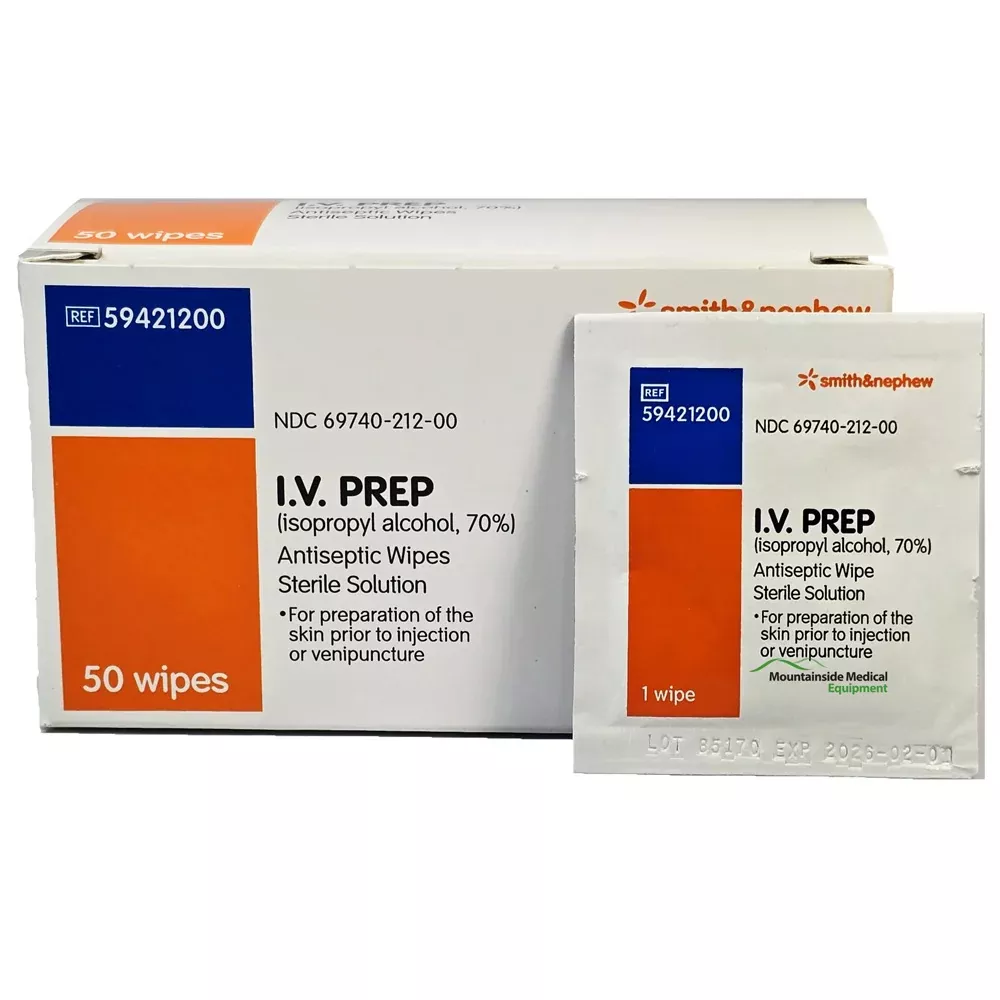 IV Prep Antiseptic Wipes by Smith andNephew 50/box