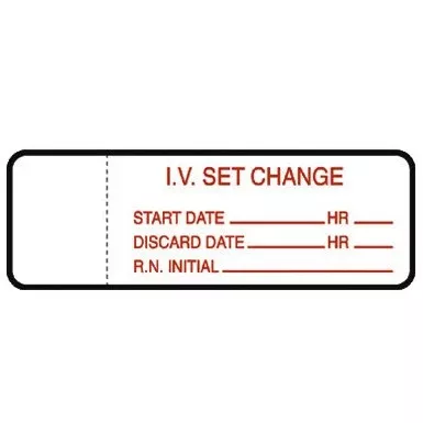 IV Set Change Labels 1000/Roll
