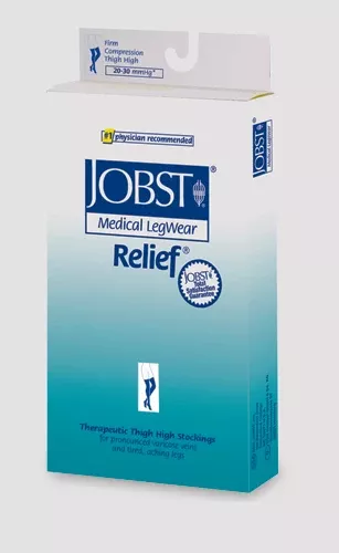 Jobst Relief 20-30 Thigh-Hi Beige SmallSilicone Band