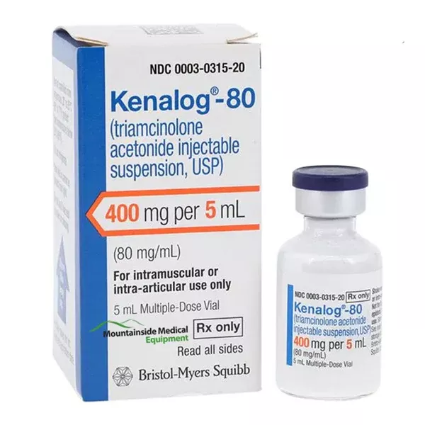 Kenalog 80 Injection Multiple-Dose Vial (Triamcinolone Acetonide Suspension) 80 mg/mL Per 5 mL (Rx)