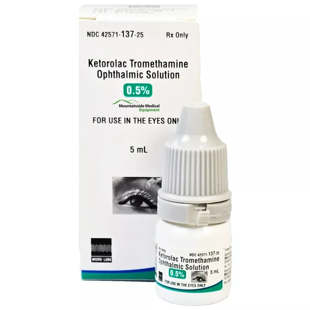 Ketorolac Ophthalmic Eye Drops 0.5% Bottle 5 mL - Micro Labs USA (Rx)