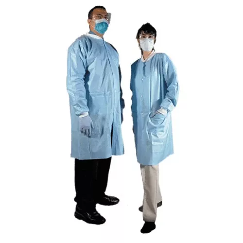 Laboratory Coats, Front Snap-Button, Knitted Cuffs, 50/cs