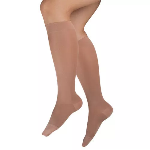 Ladies' Sheer Firm SupportSm 20-30mmHgKnee HighsBeige