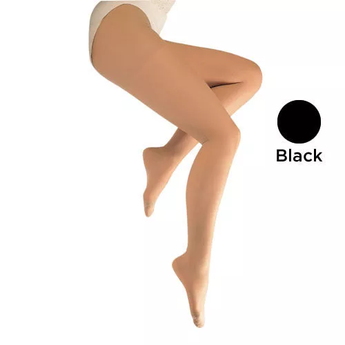 Ladies' Sheer ModerateQueen+ 15-20mmHgPanty HoseBlack