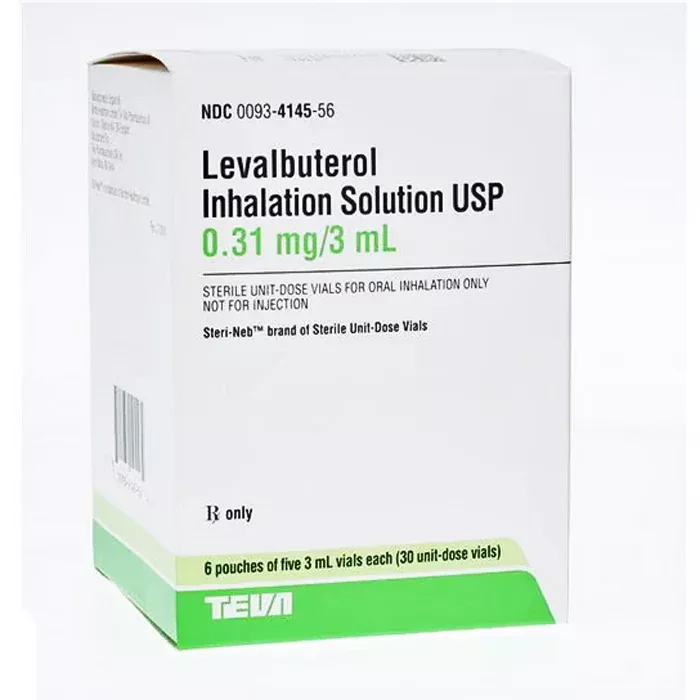 Levalbuterol Inhalation Solution 0.31 mg Nebulizer Vial 3 mL x 30/Box - Teva