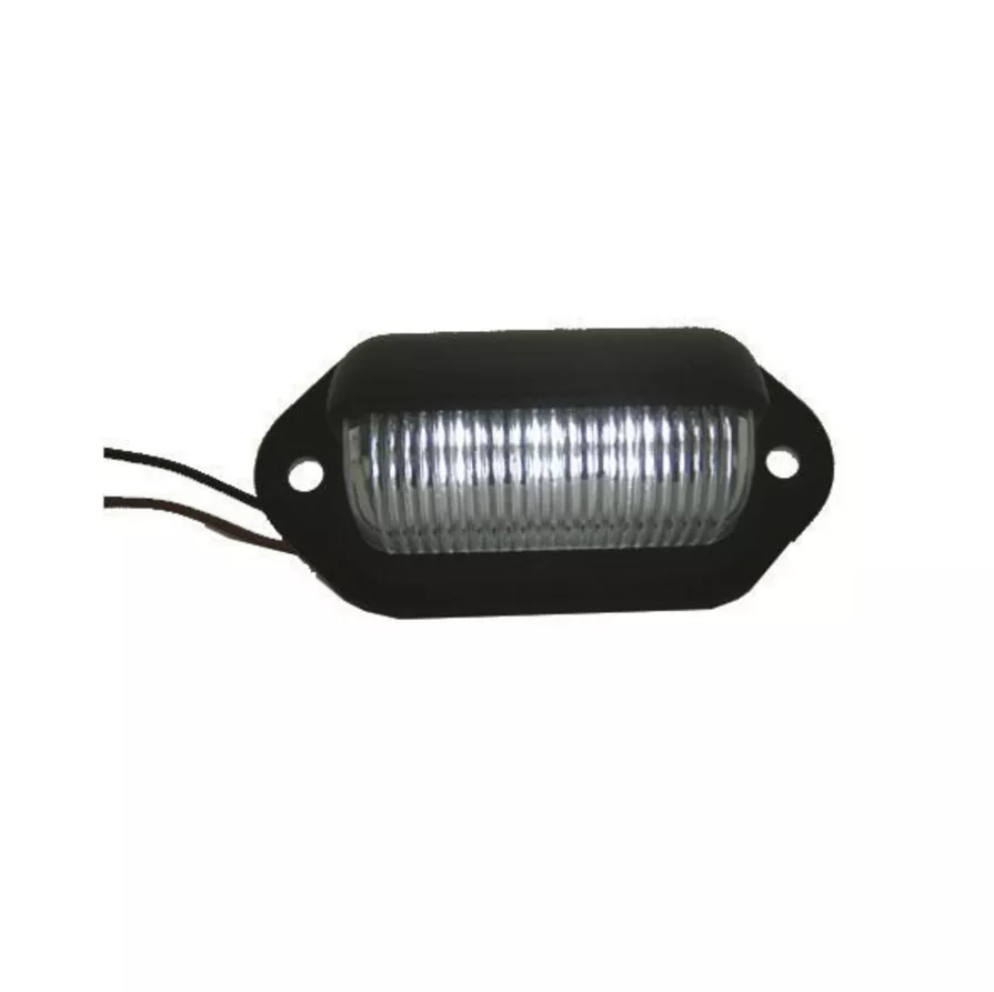 License Plate Light: Black W/ White LED Diodes (Universal Fit)