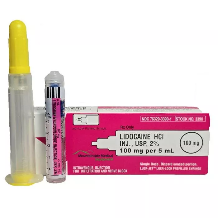 Lidocaine 2% Prefilled Syringe Luer-Jet100 mg/5 mL Luer-Lock (Rx)