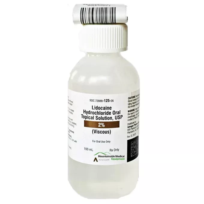 Lidocaine Hydrochloride 2% Topical Solution (Viscous) (Rx)