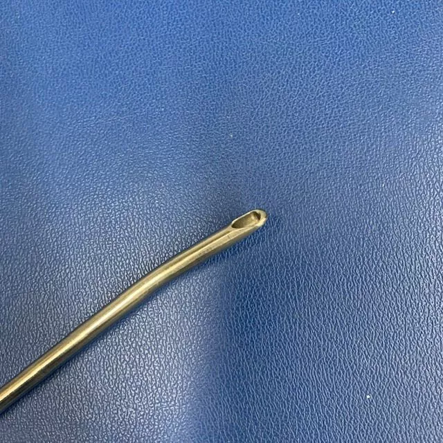 Liposuction Cannula 23 cm Length 6 mm Diameter 2 holes bent tip (Used)