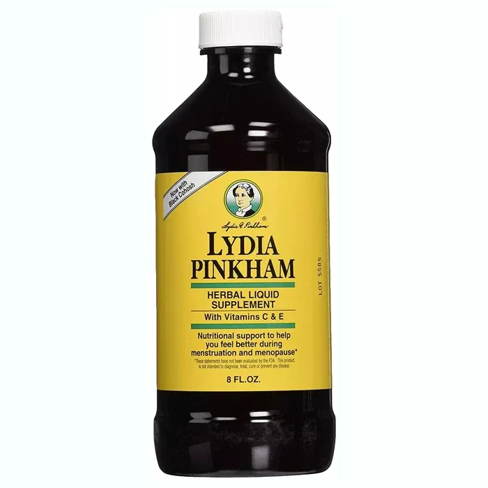 Lydia Pinkham Herbal Liquid Supplement with Vitamin C and E, Menstruation and Menopause Aid
