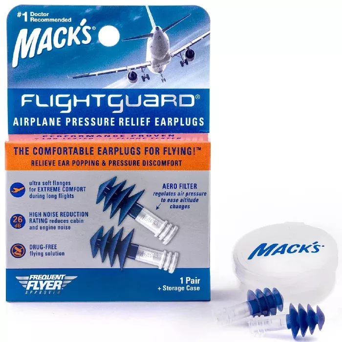 Macks Ear Plugs Flightguard Airplane Pressure Relief Earplugs