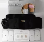 The Massage Flex Belt + dual connectors dia. 3.5 mm+2 Pair/4 PCS XL Rectangle Electrode Pads