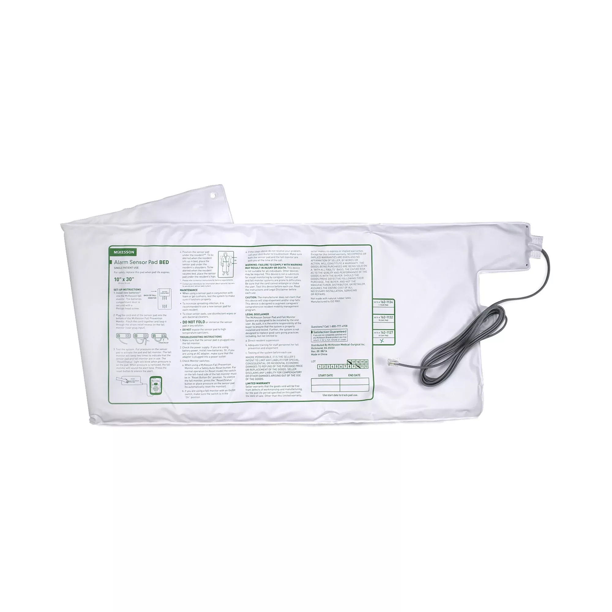 McKesson Bed Sensor Pad Brand 10 X 30 Inch