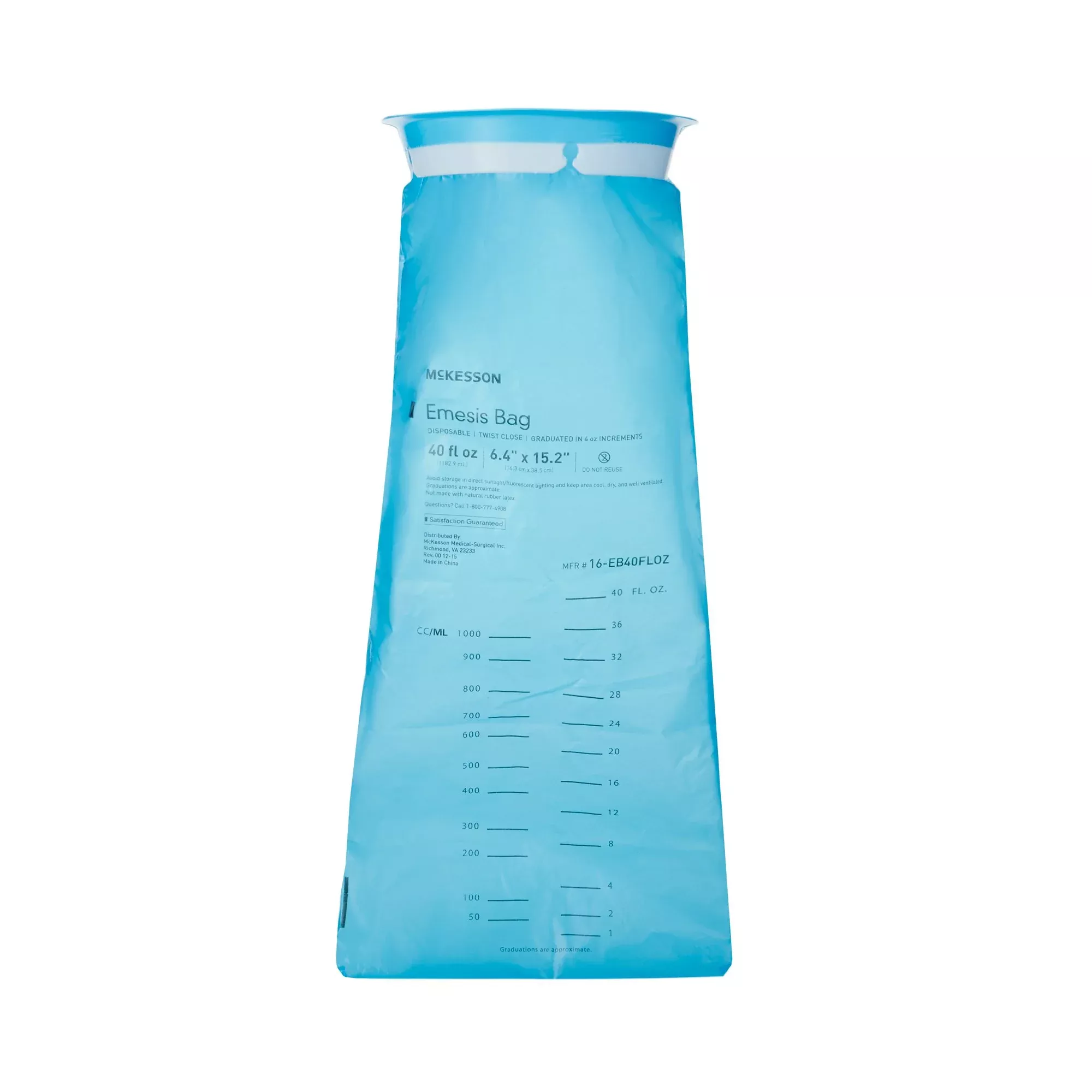 McKesson Emesis Bag 40 oz. Blue