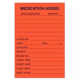 Medication Added IV Labels 500/Roll