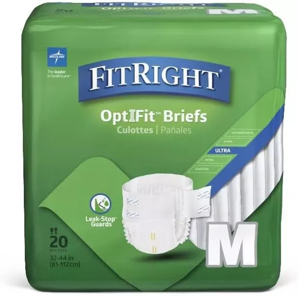 Medline FitRight Ultra Disposable Incontinence Briefs